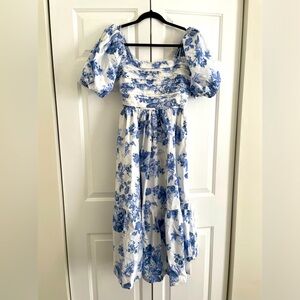Emerson Poplin Puff Sleeve Midi Dress  | Abercrombie NWT Dress